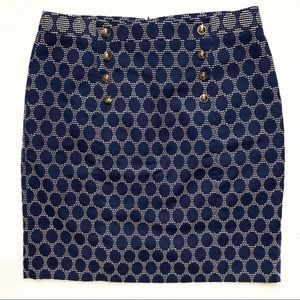 Antonio Melani Blue Polka Dot Pencil Skirt